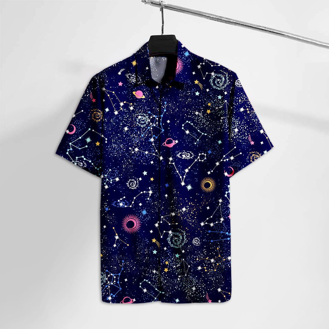 Nasa Hawaiian Shirt Ns Geometric Space And Astronomy Hawaii Tshirt Cool Amazing Nasa Aloha Shirt