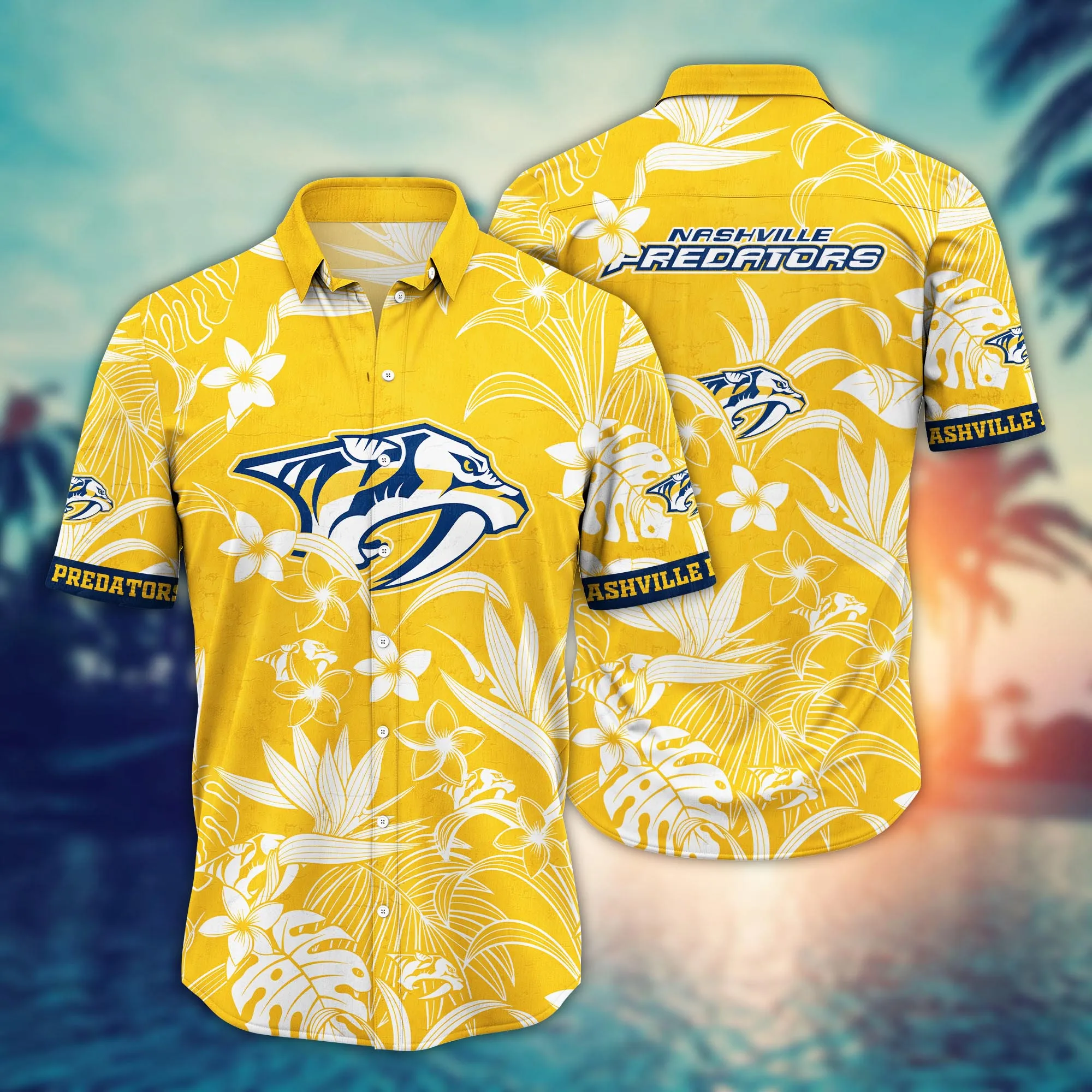 Nashville Predators NHL Hawaiian Shirt Beach Ballstime Aloha Shirt Nashville Predators NHL Hawaiian Shirt Beach Ballstime Aloha Shirt