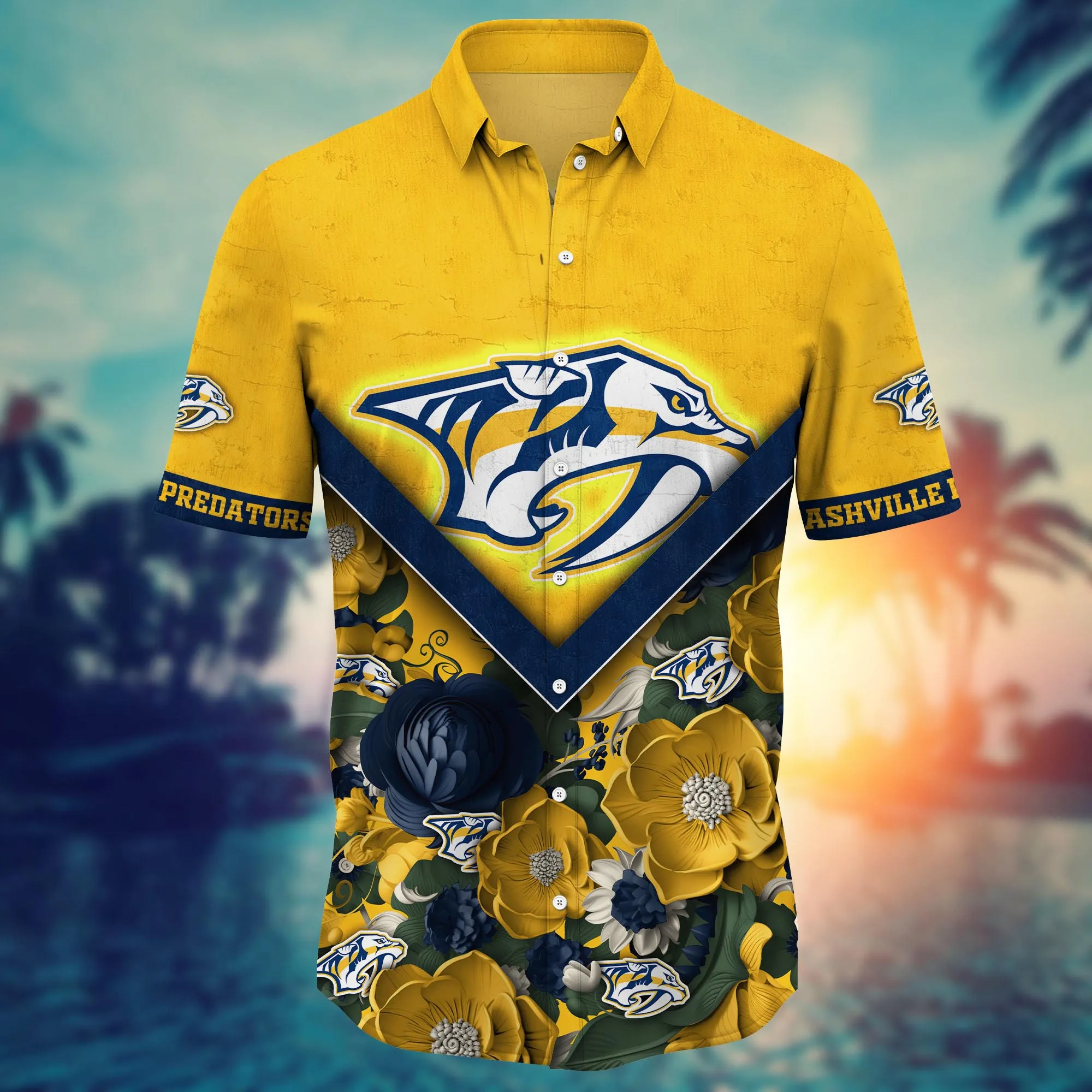 Nashville Predators NHL Hawaiian Shirt Custom Music Festivals Aloha Shirt