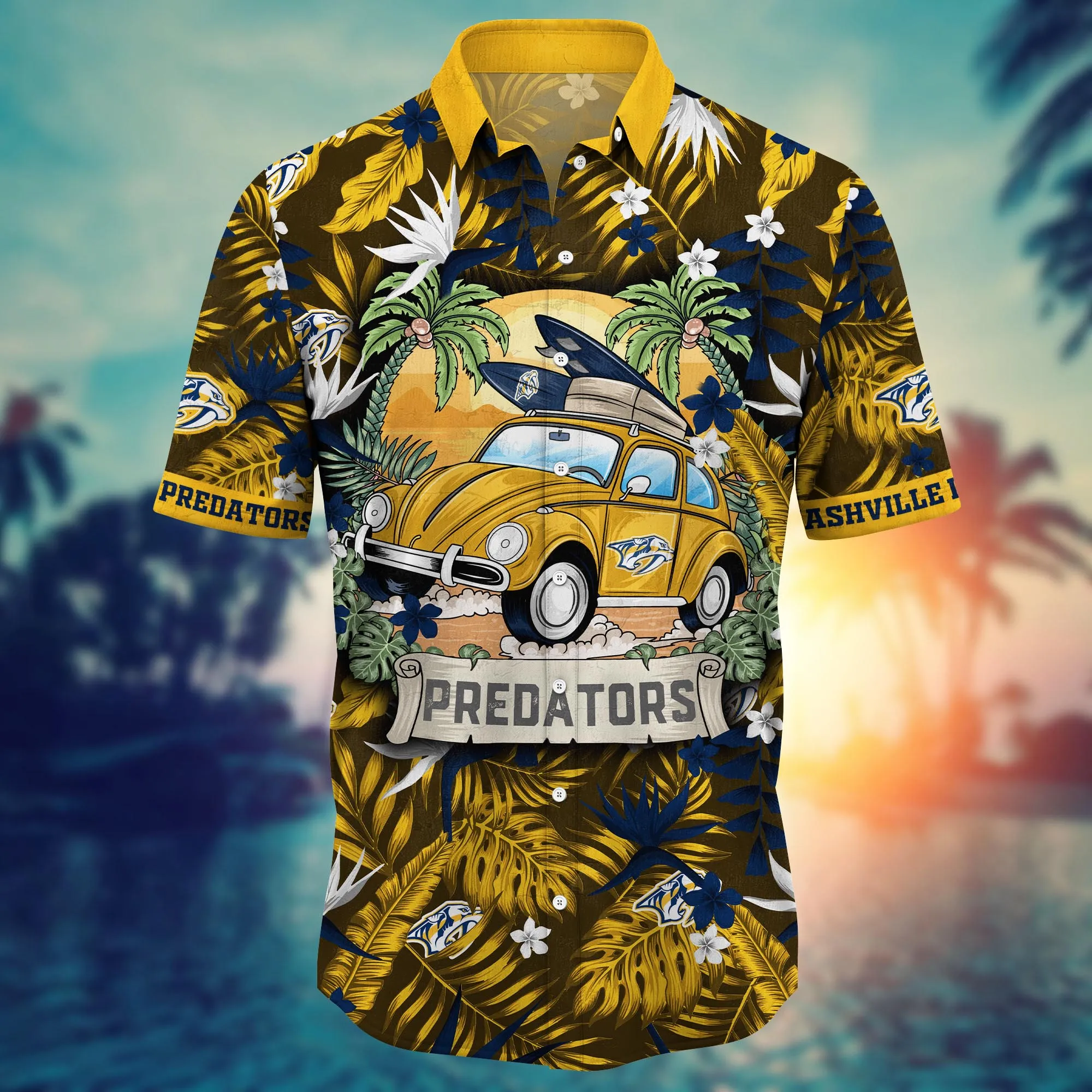 Nashville Predators NHL Hawaiian Shirt Flip Flopstime Aloha Shirt