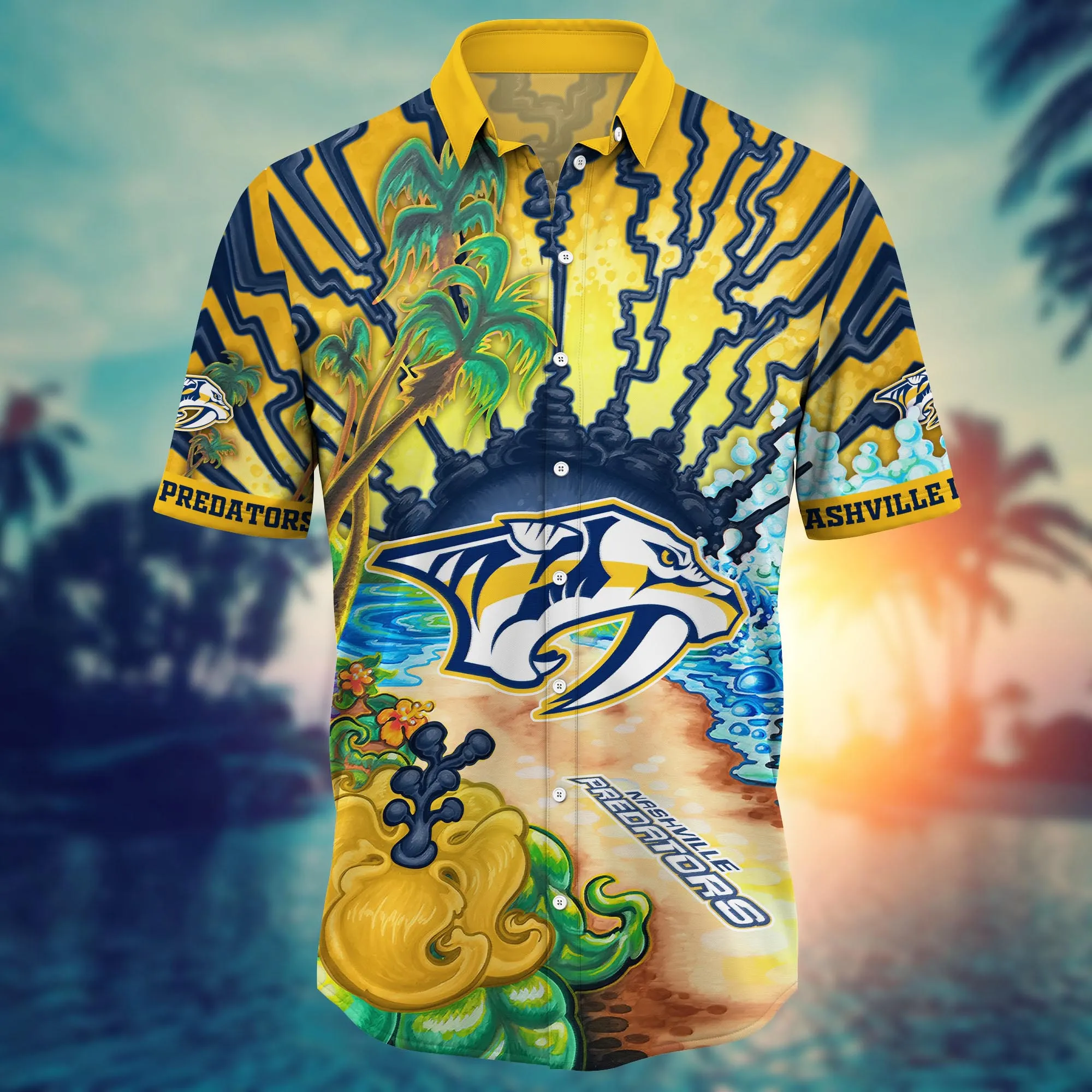 Nashville Predators NHL Hawaiian Shirt Warm Seasontime Aloha Shirt