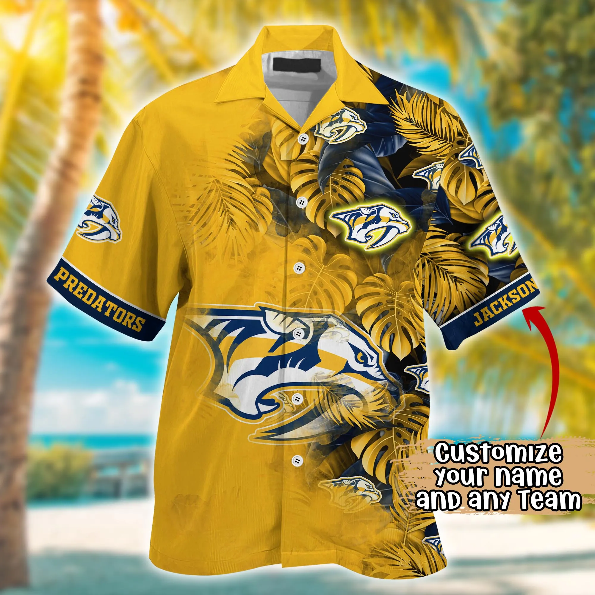 Nashville Predators NHL Summer Hawaii Shirt And Tshirt Custom Aloha Shirt