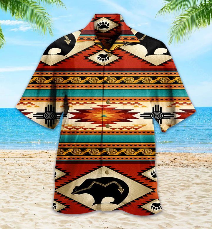 Native American Bear Brown Hawaiian Shirt 3D Summer Gifts