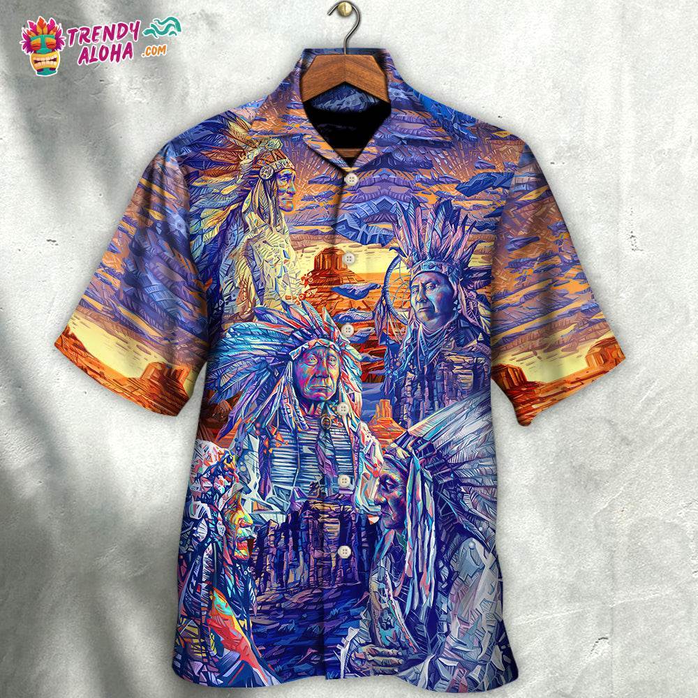 Native American Chief Respect Nature Hawaiian Shirt – Trendy Aloha