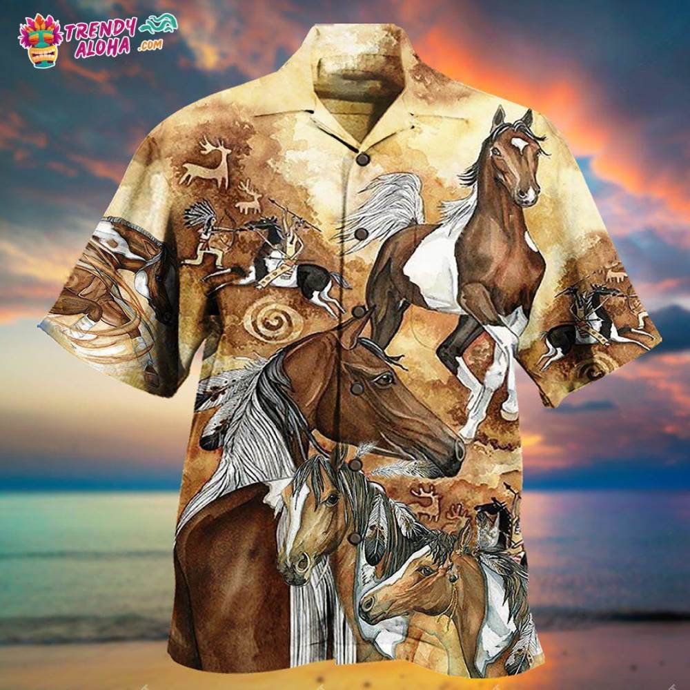 Native American Horse Hawaiian Shirt – Trendy Aloha