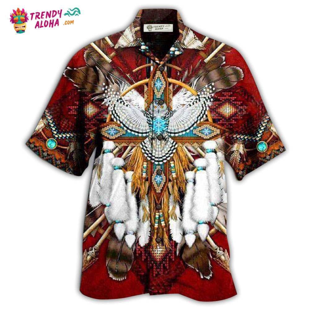 Native Dreamcatcher Sunset Red Hawaiian Shirt – Trendy Aloha