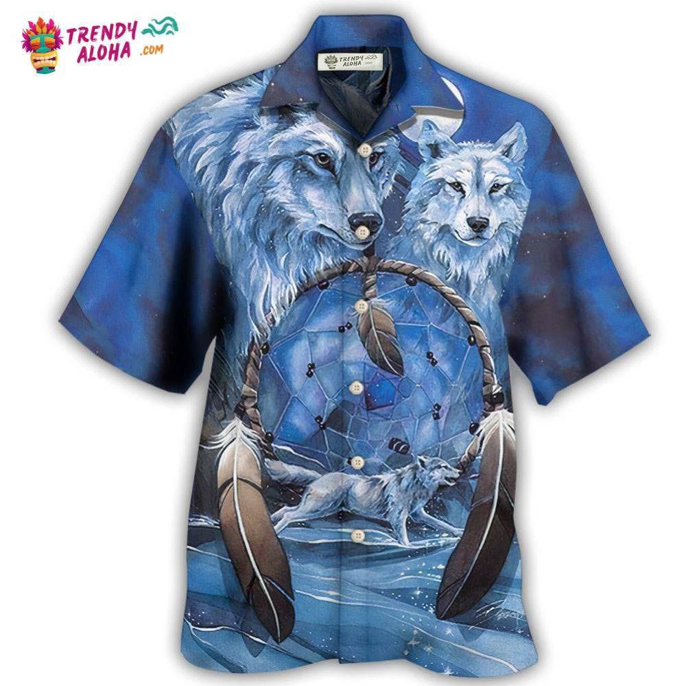 Native Style Love Peace Blue Wolf Hawaiian Shirt – Trendy Aloha Native Style Love Peace Blue Wolf Hawaiian Shirt – Trendy Aloha
