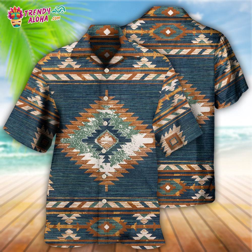 Native Style Love Peace Vintage Pattern Hawaiian Shirt – Trendy Aloha