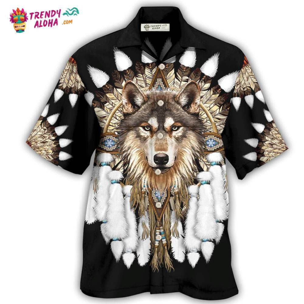 Native Wolf Hawaiian Shirt – Trendy Aloha Native Wolf Hawaiian Shirt – Trendy Aloha