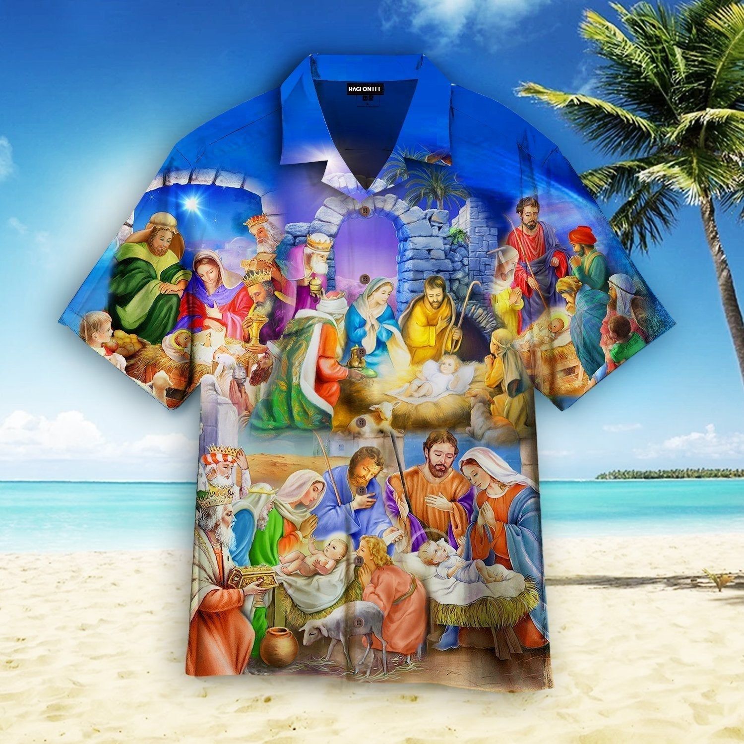 Nativity Christmas – Birth Of Jesus Aloha Hawaiian Shirts For Men And Women |