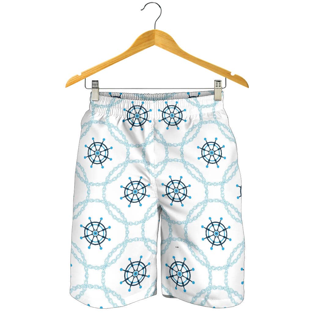 Nautical Steering Wheel Chain For Men Women Kid Shorts