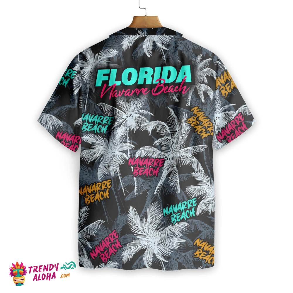 Navarre Beach Coconut Tree Seamless Hawaiian Shirt