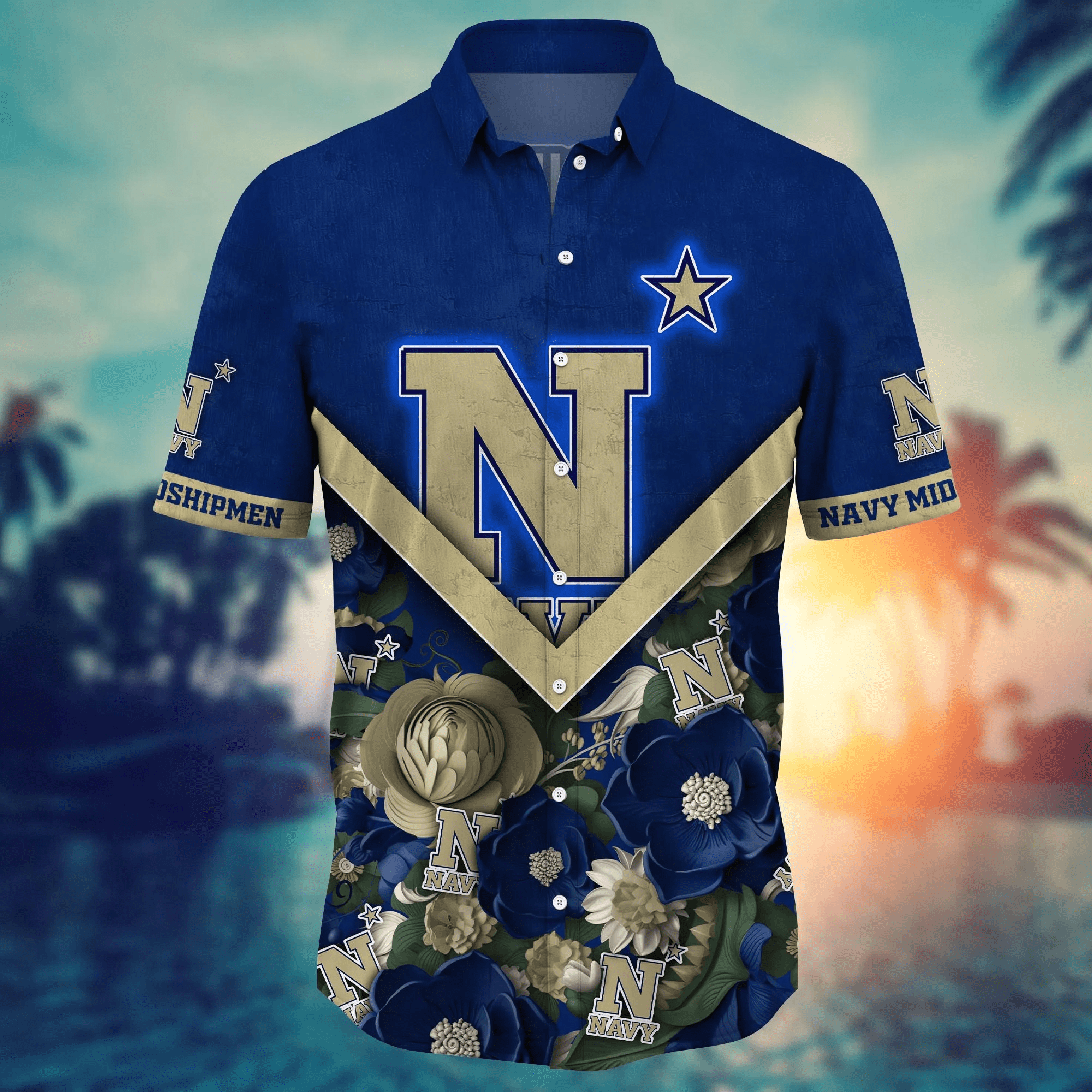 Navy Midshipmen NCAA Hawaiian Shirt Custom Summery Aloha Shirt