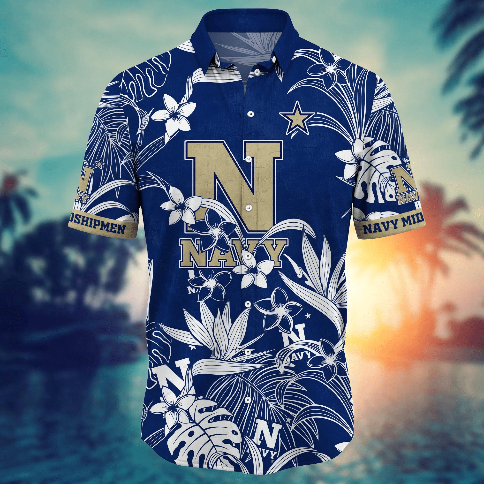 Navy Midshipmen NCAA Hawaiian Shirt Dry Seasontime Football Celebration Shirts
