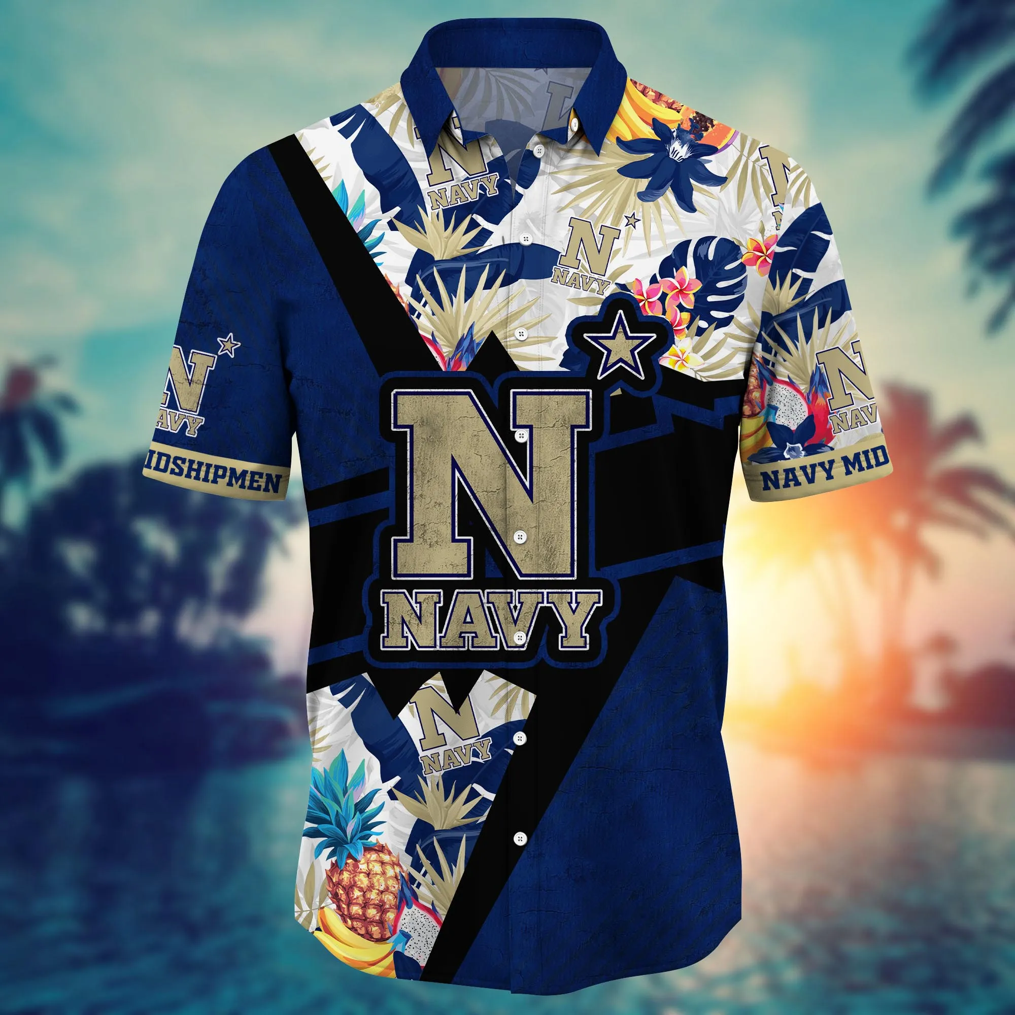 Navy Midshipmen NCAA Hawaiian Shirt High Temperatures Aloha Shirt