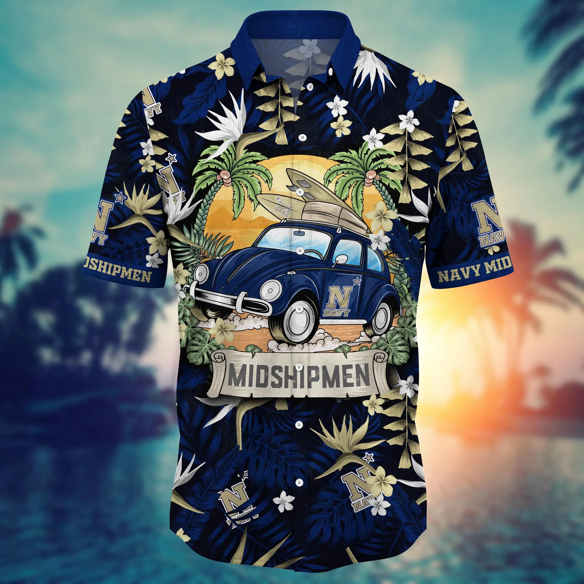 Navy Midshipmen NCAA Hawaiian Shirt Junetime Aloha Shirt