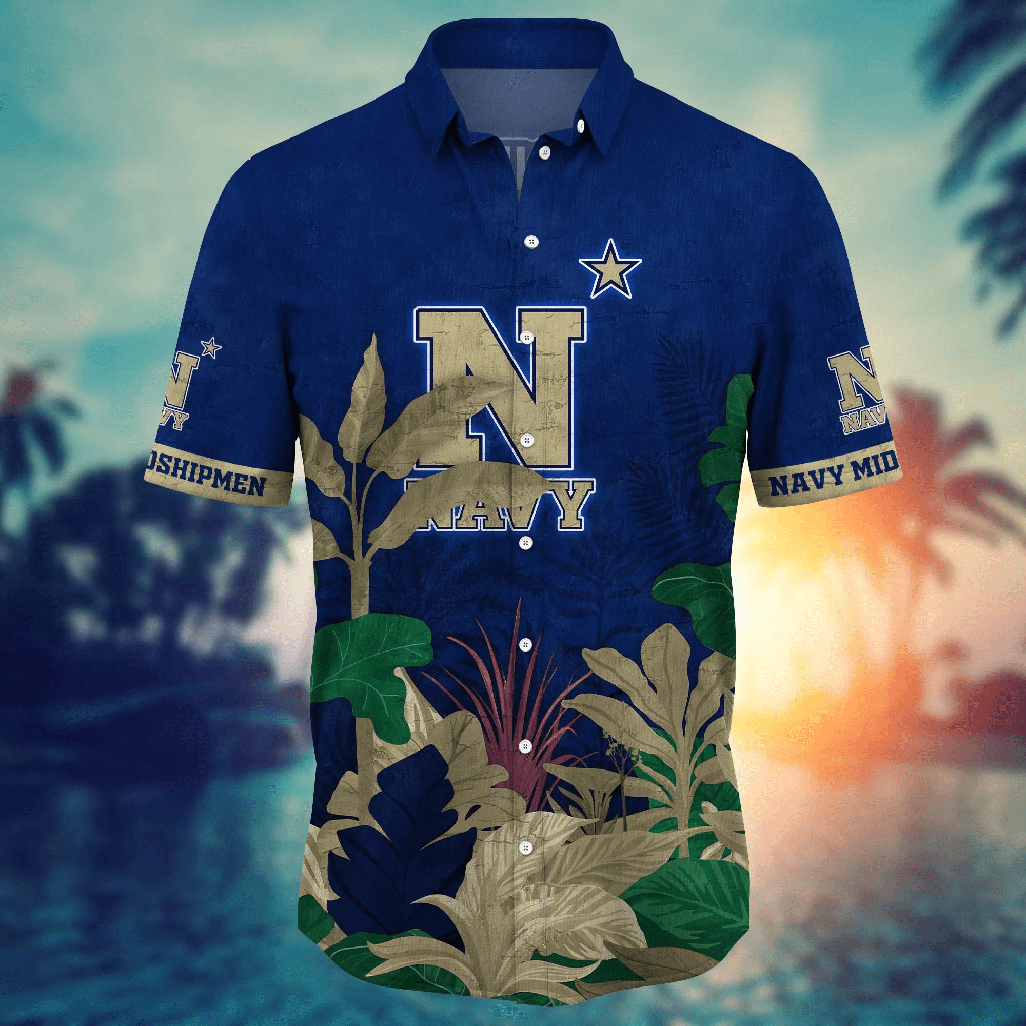 Navy Midshipmen NCAA Hawaiian Shirt Pool Days Aloha Shirt