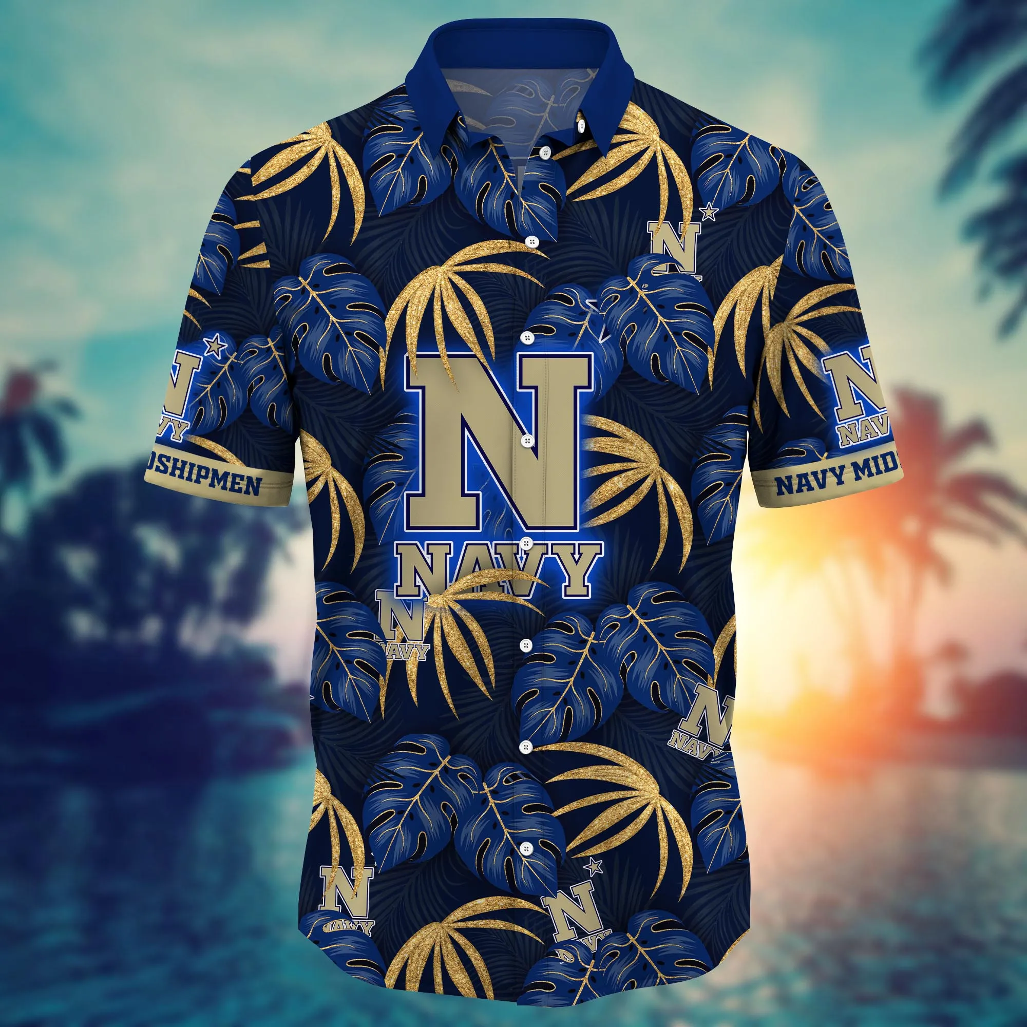 Navy Midshipmen NCAA Hawaiian Shirt Water Sports Aloha Shirt
