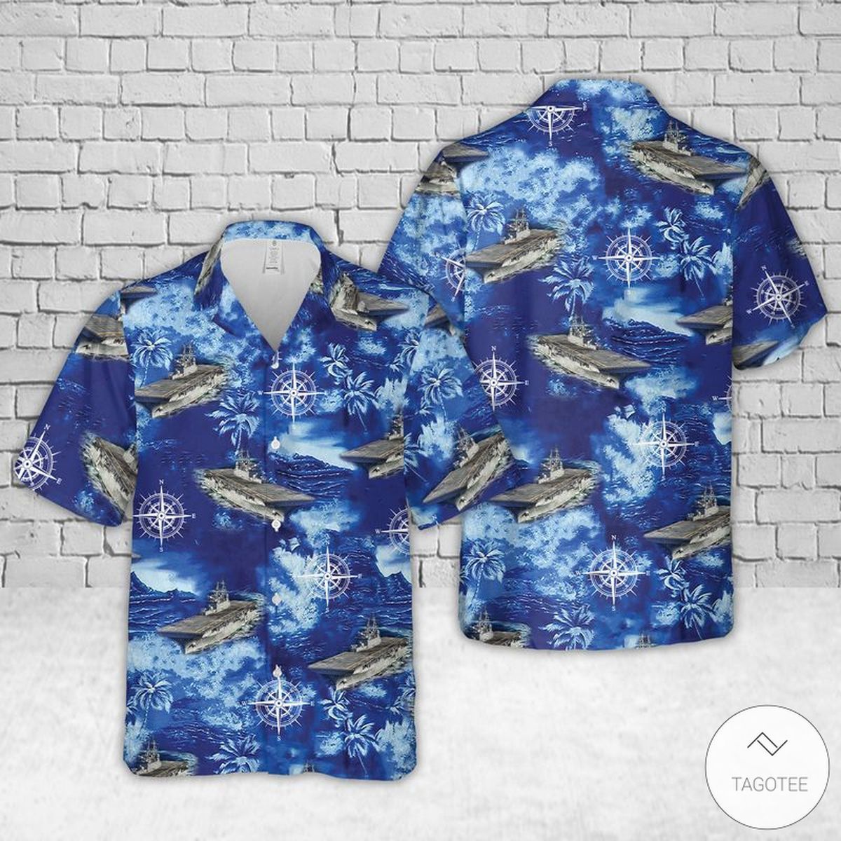 Navy Uss America Theme Hawaiian Shirt Exclusive