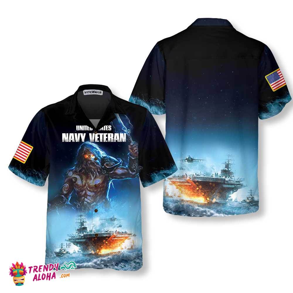 Navy Veteran Hawaiian Shirt, Proud Veteran Shirt, Meaningful Gift For Veteran Day