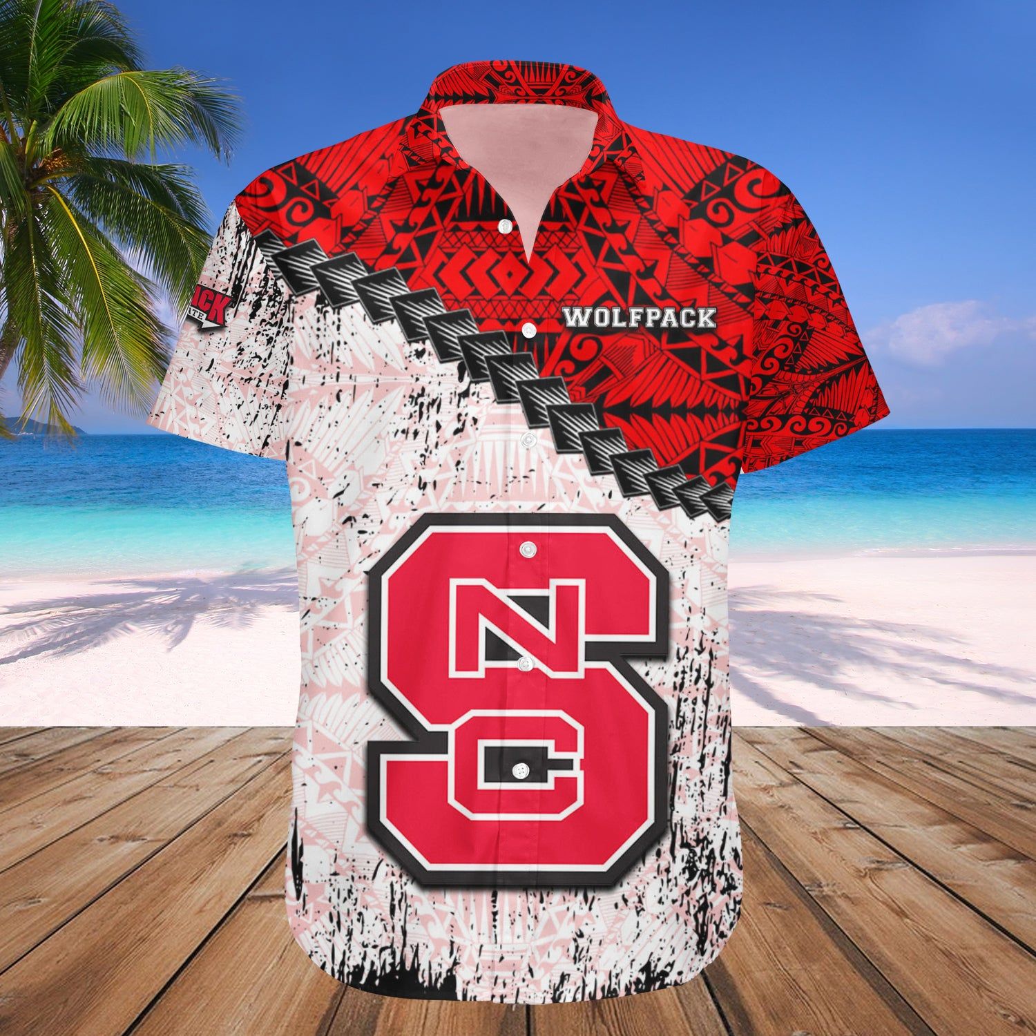 Nc State Wolfpack Hawaii Shirt Grunge Polynesian Tattoo – NCAA