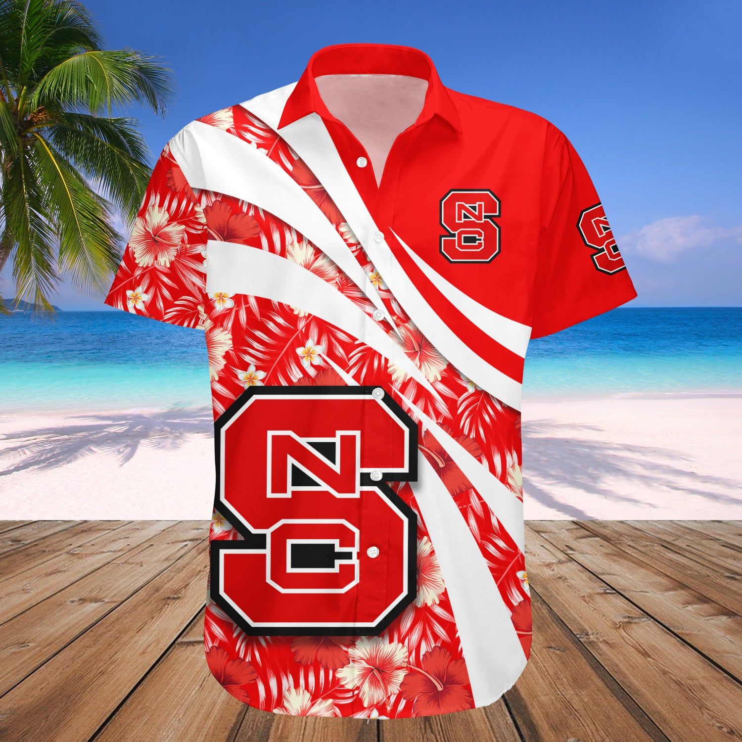 Nc State Wolfpack Hawaii Shirt Hibiscus Sport Style – NCAA