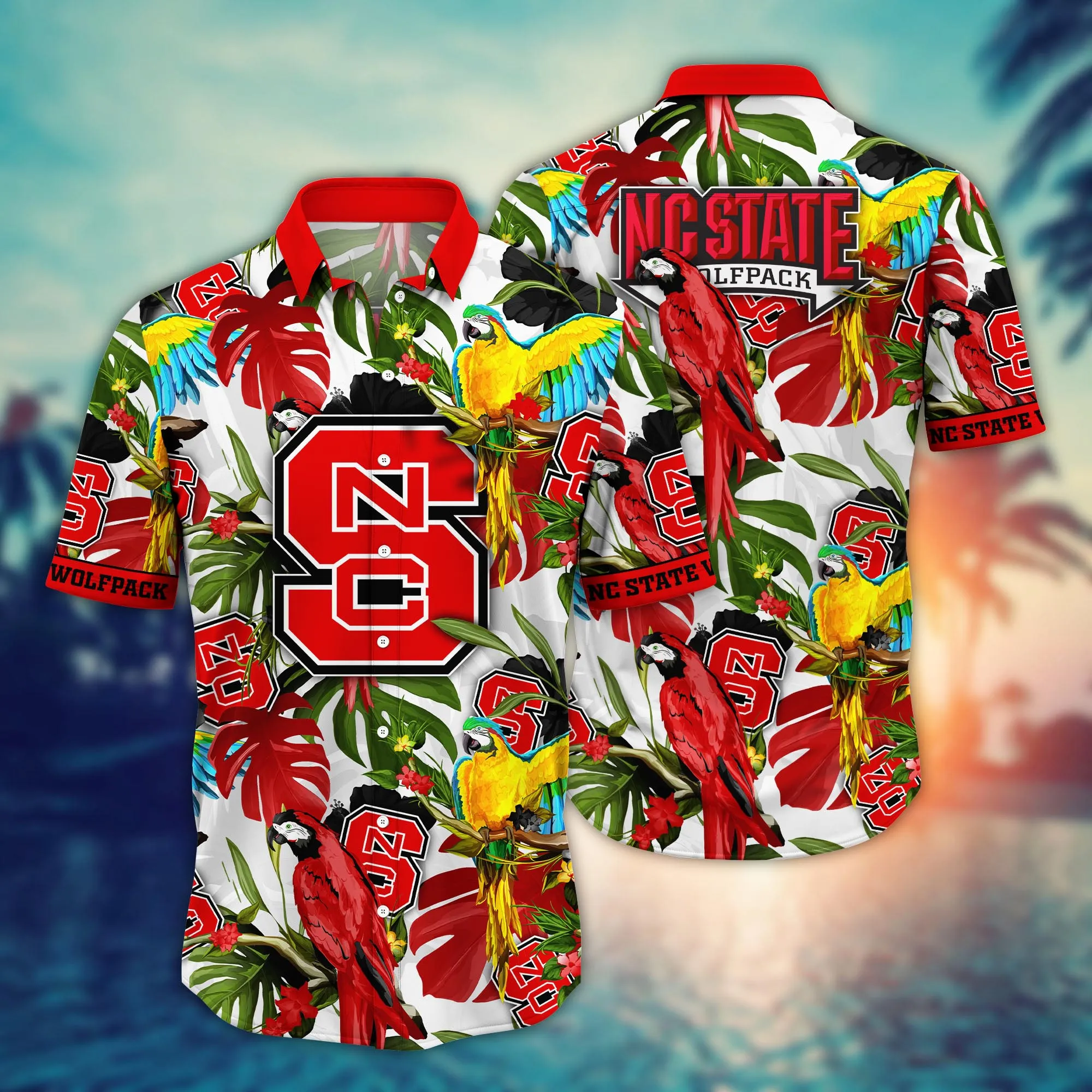 Nc State Wolfpack NCAA Hawaiian Shirt Coconut Watertime Aloha Shirt Nc State Wolfpack NCAA Hawaiian Shirt Coconut Watertime Aloha Shirt