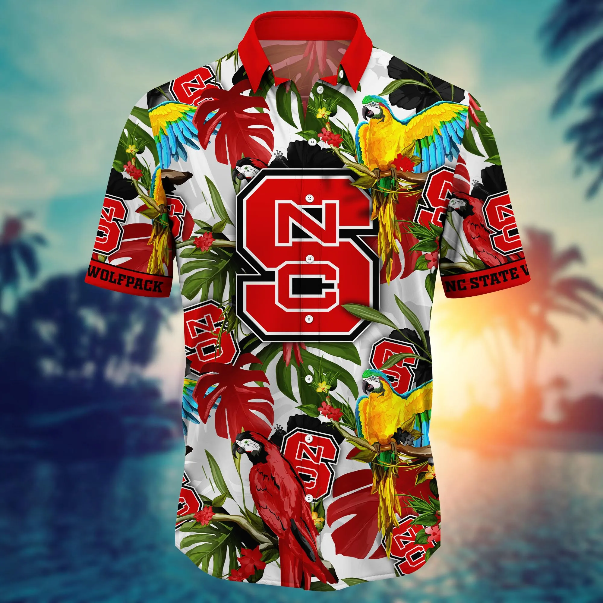 Nc State Wolfpack NCAA Hawaiian Shirt Coconut Watertime Aloha Shirt
