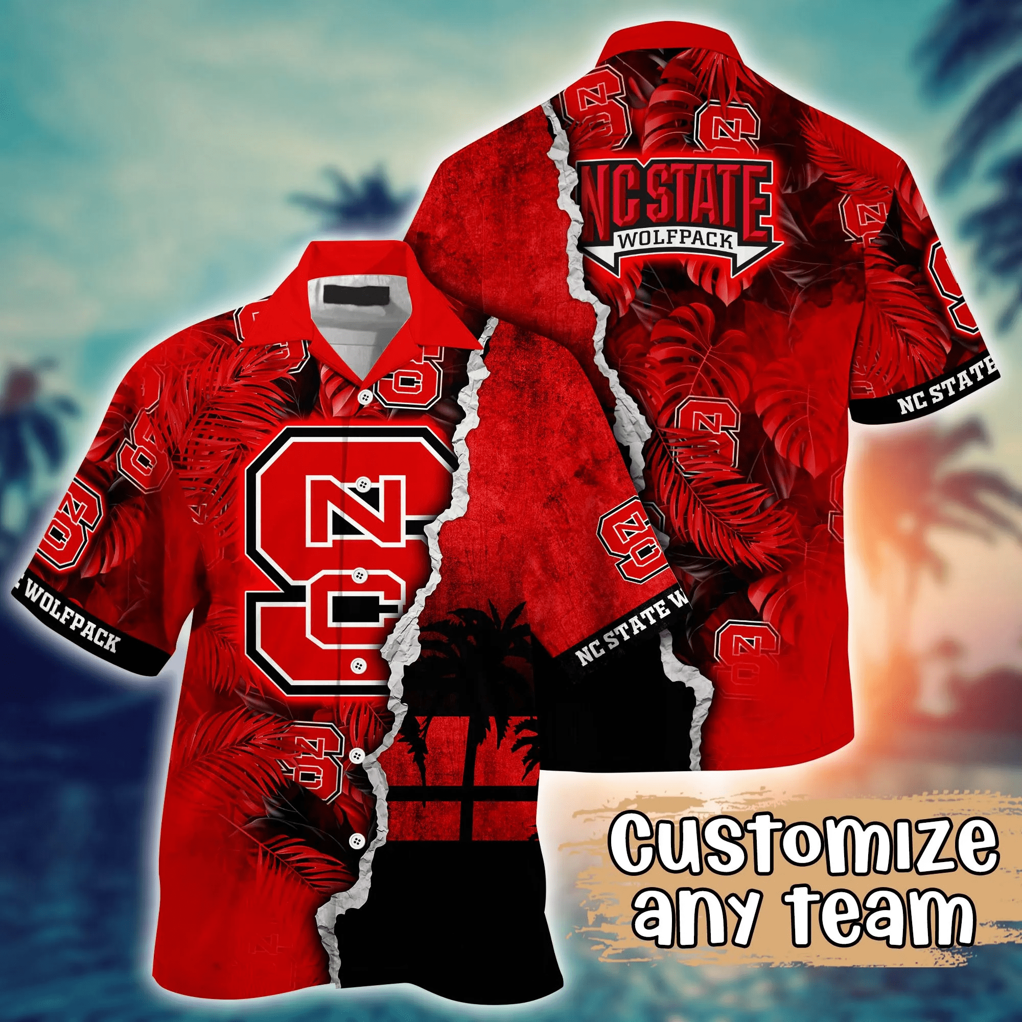 Nc State Wolfpack NCAA Hawaiian Shirt Custom Sunglasses Aloha Shirt Nc State Wolfpack NCAA Hawaiian Shirt Custom Sunglasses Aloha Shirt
