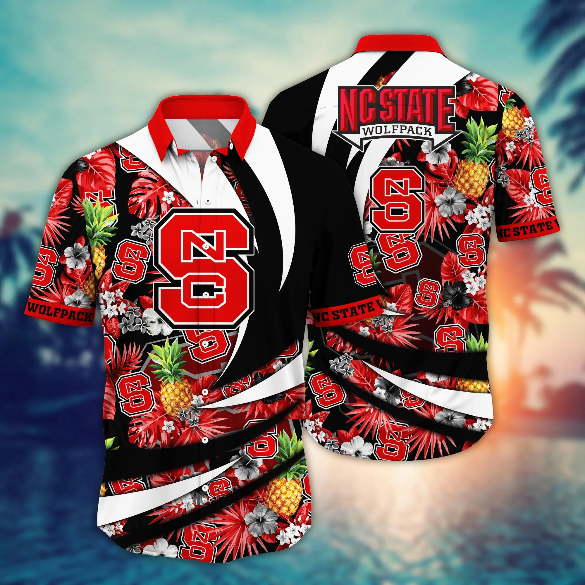 Nc State Wolfpack NCAA Hawaiian Shirt Ice-Cold Drinks Aloha Shirt Nc State Wolfpack NCAA Hawaiian Shirt Ice-Cold Drinks Aloha Shirt