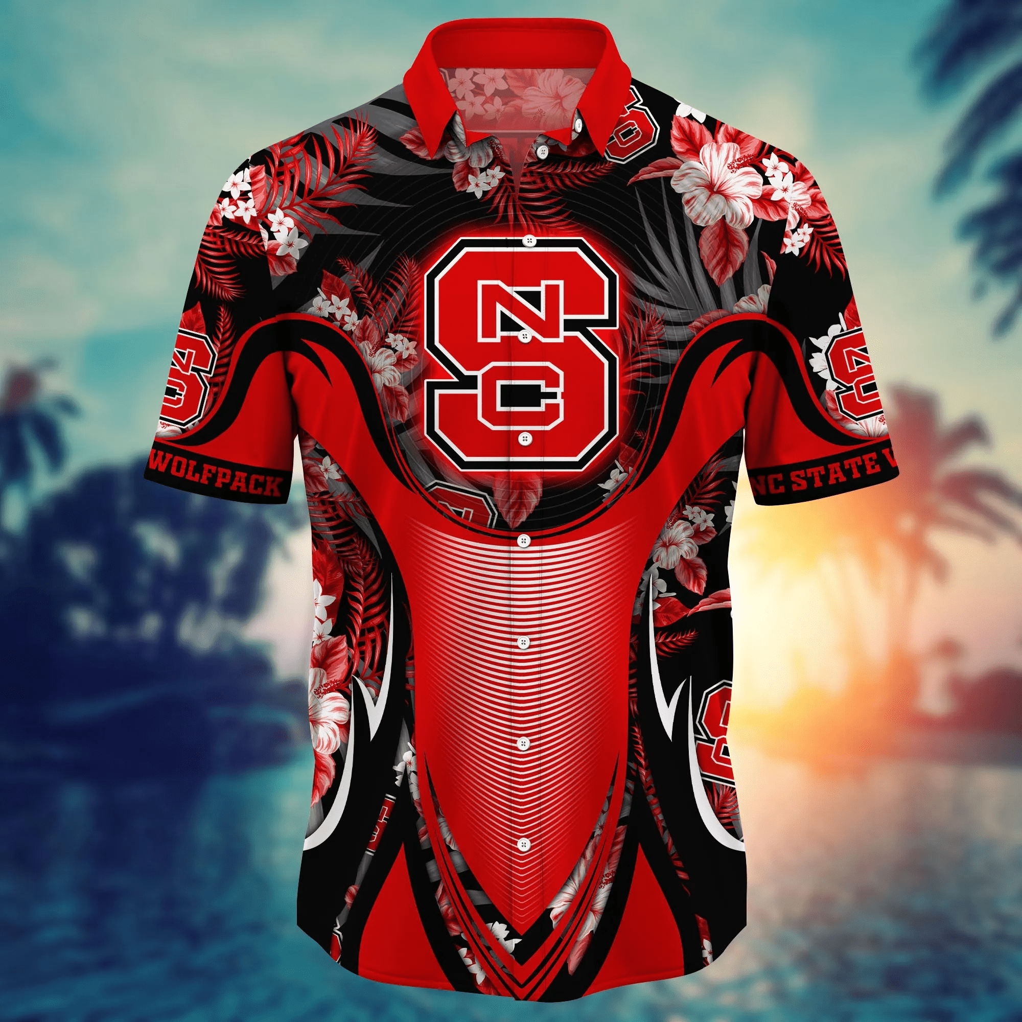 Nc State Wolfpack NCAA Hawaiian Shirt Sea Shores Aloha Shirt