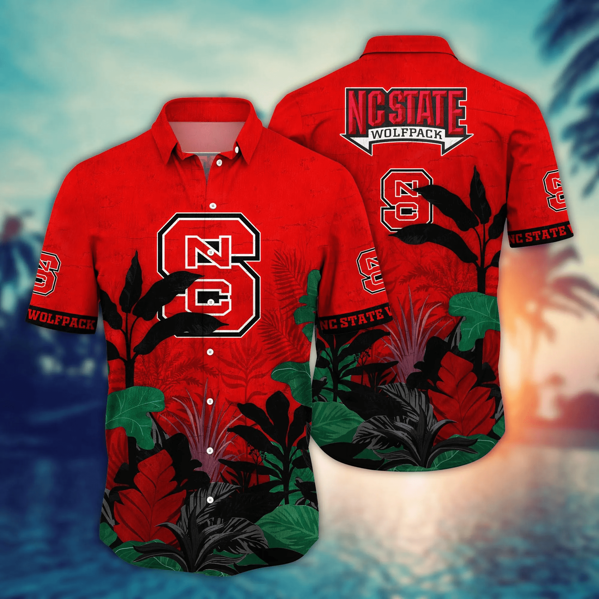 Nc State Wolfpack NCAA Hawaiian Shirt Sundown Aloha Shirt Nc State Wolfpack NCAA Hawaiian Shirt Sundown Aloha Shirt