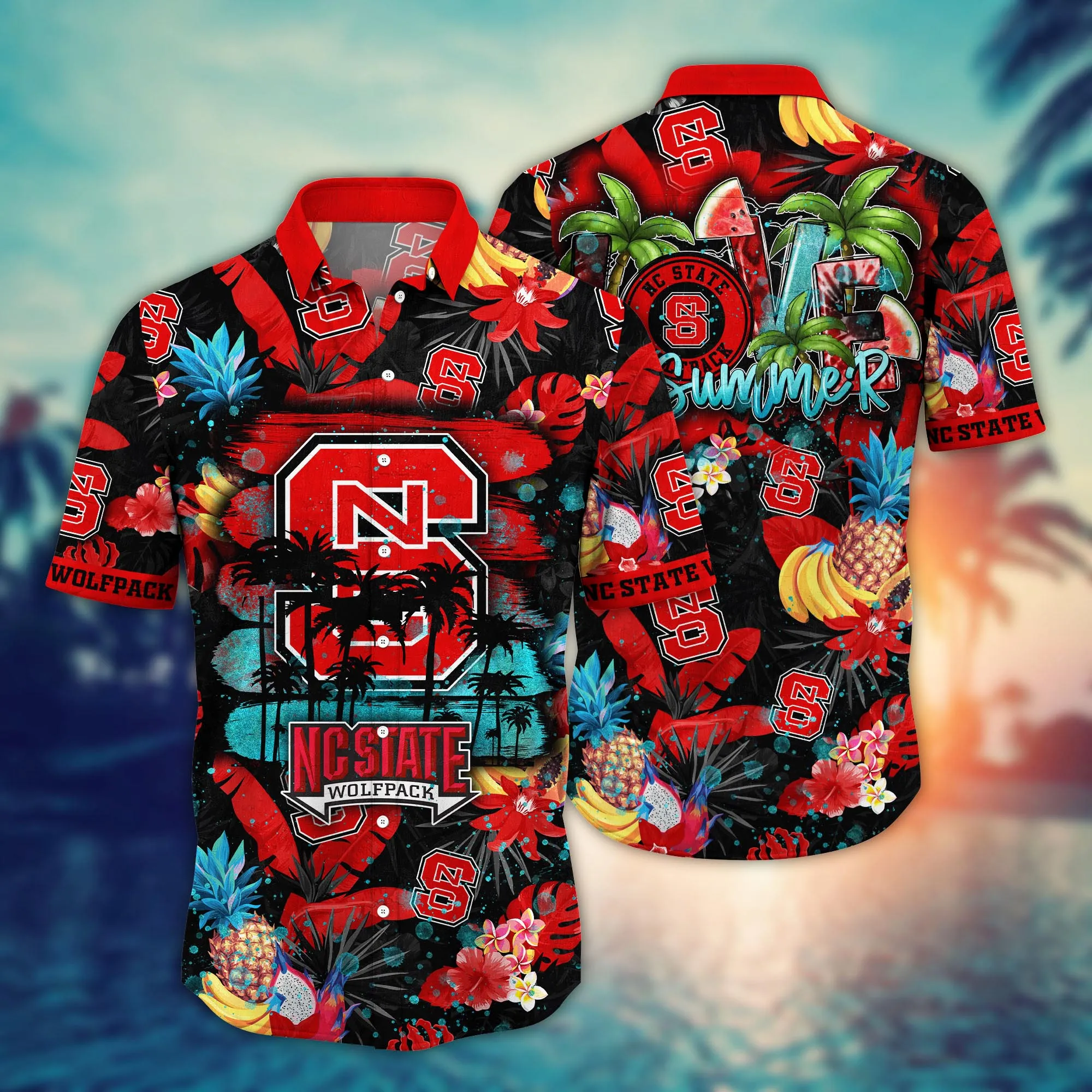 Nc State Wolfpack NCAA Hawaiian Shirt Sunlighttime Aloha Shirt Nc State Wolfpack NCAA Hawaiian Shirt Sunlighttime Aloha Shirt