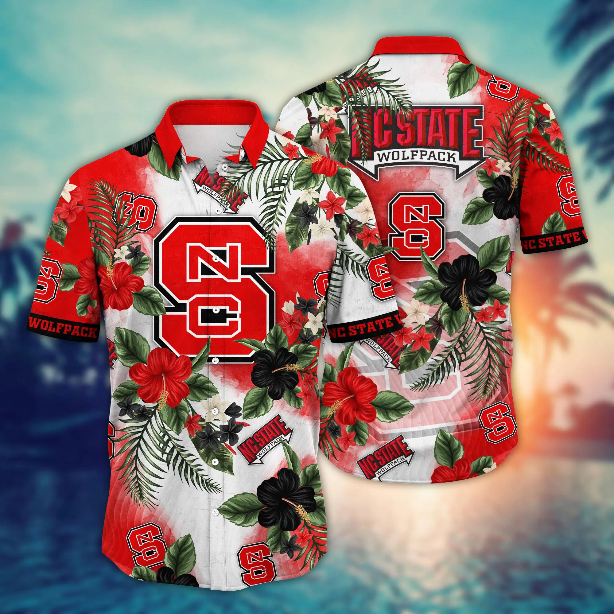 Nc State Wolfpack NCAA Hawaiian Shirt Sunlittime Aloha Shirt Nc State Wolfpack NCAA Hawaiian Shirt Sunlittime Aloha Shirt