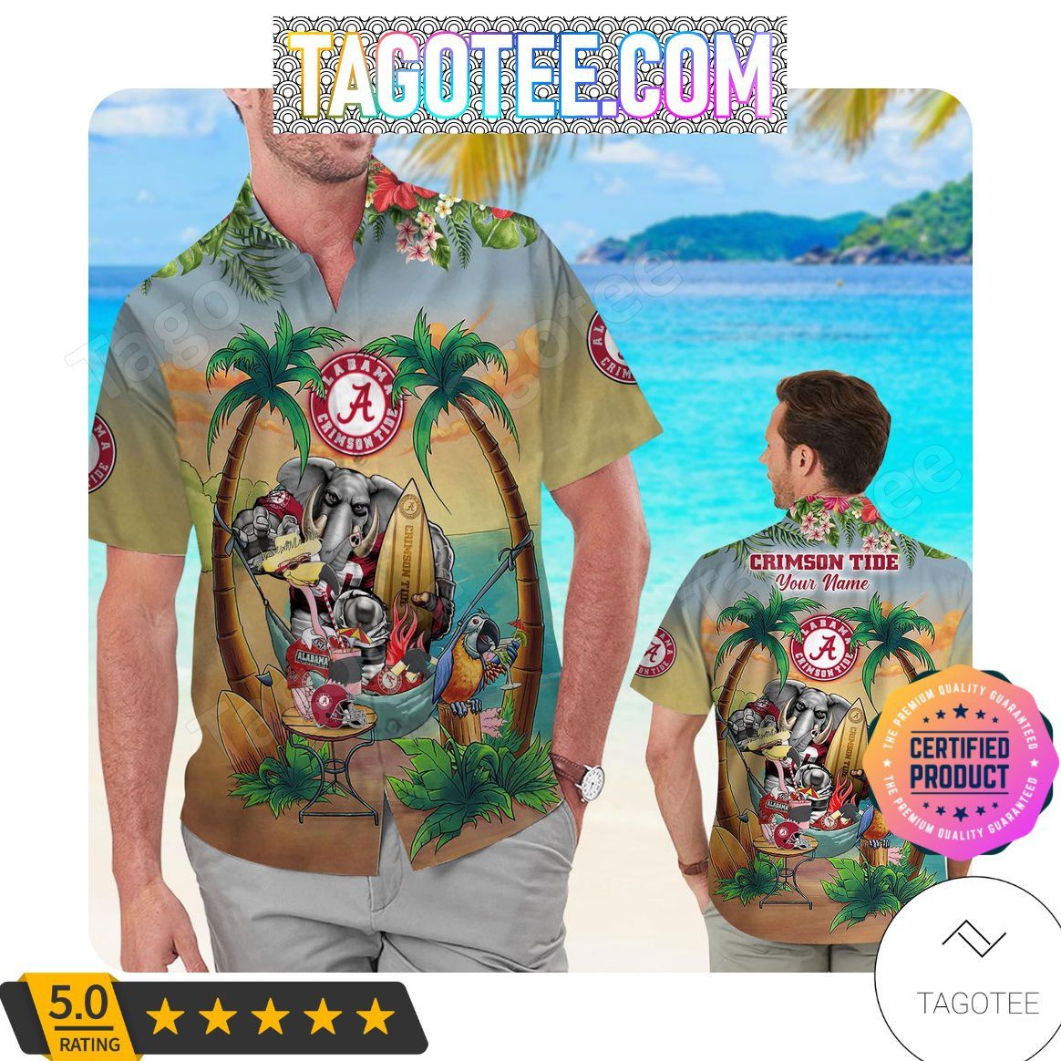 Ncaa Alabama Crimson Tide Custom Name Trendy Hawaiian Shirt V4 Aloha Shirt
