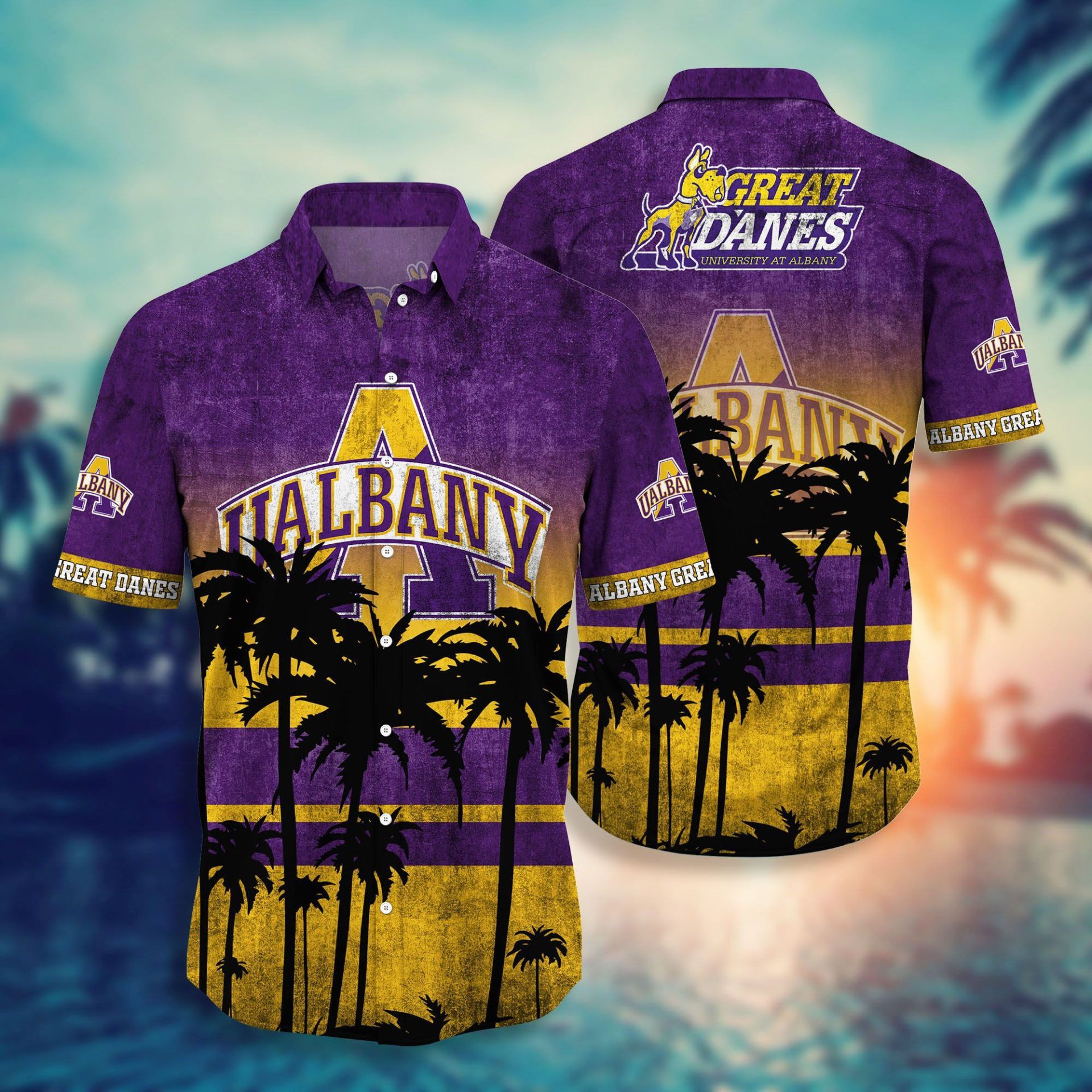 Ncaa Albany Great Danes Big Logo Trendy Hawaiian Shirt Aloha Shirt Ncaa Albany Great Danes Big Logo Trendy Hawaiian Shirt Aloha Shirt
