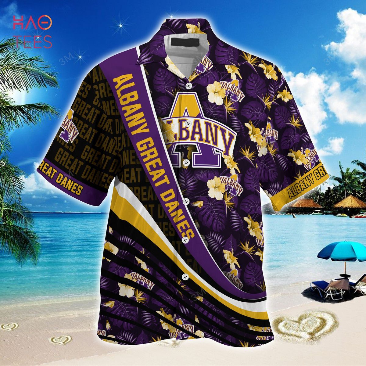Ncaa Albany Great Danes Limited Edition Trendy Hawaiian Shirt Aloha Shirt