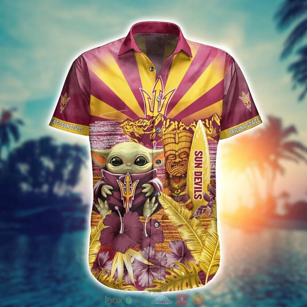 Ncaa Arizona State Sun Devils Baby Yoda Trendy Hawaiian Shirt Aloha Shirt