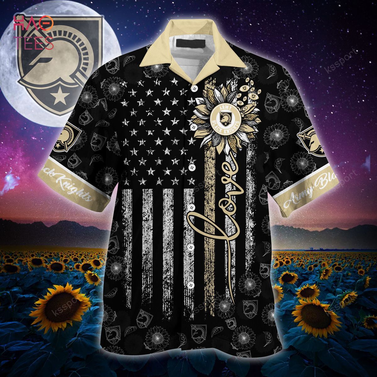 Ncaa Army Black Knights Custom Name Black Trendy Hawaiian Shirt Aloha Shirt