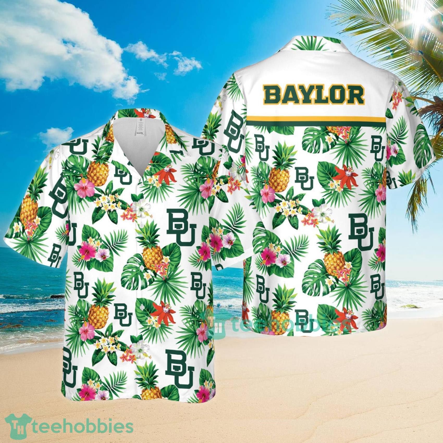 NCAA Baylor Bears Pineapple Tropical Flower Hawaiian Shirt