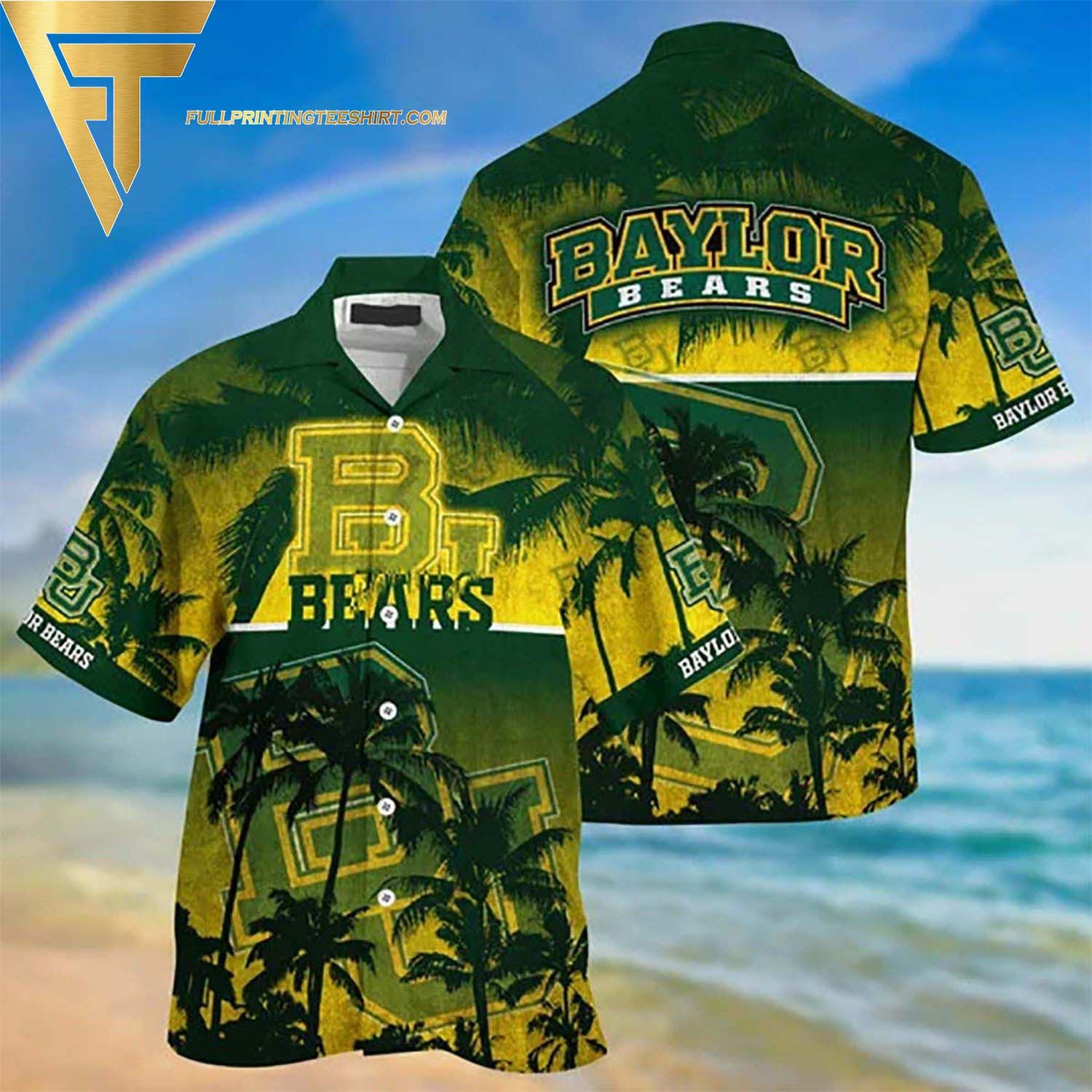 Ncaa Baylor Bears Tropical Tree Summer Holiday Trendy Hawaiian Shirt Aloha Shirt