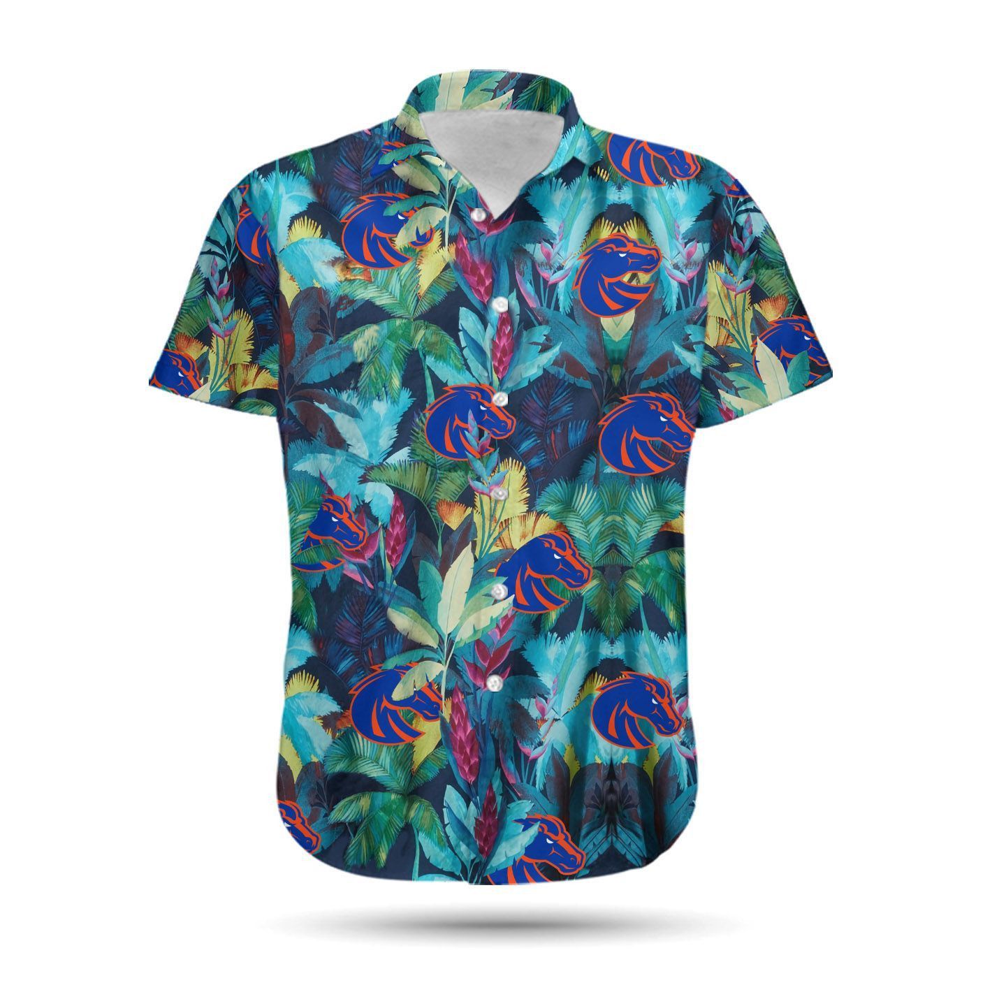 Ncaa Boise State Broncos Tropical Flowers Trendy Hawaiian Shirt Aloha Shirt