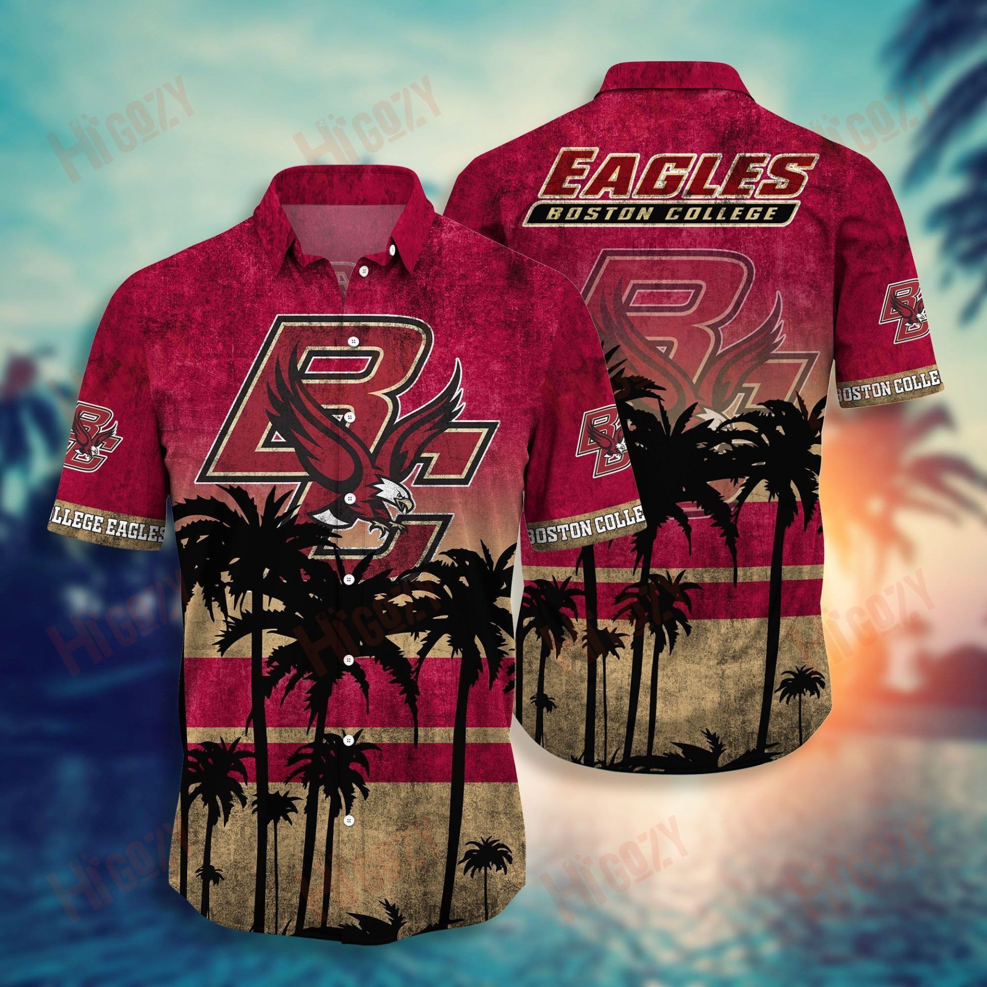Ncaa Boston College Eagles Coconut Tree Trendy Hawaiian Shirt Aloha Shirt