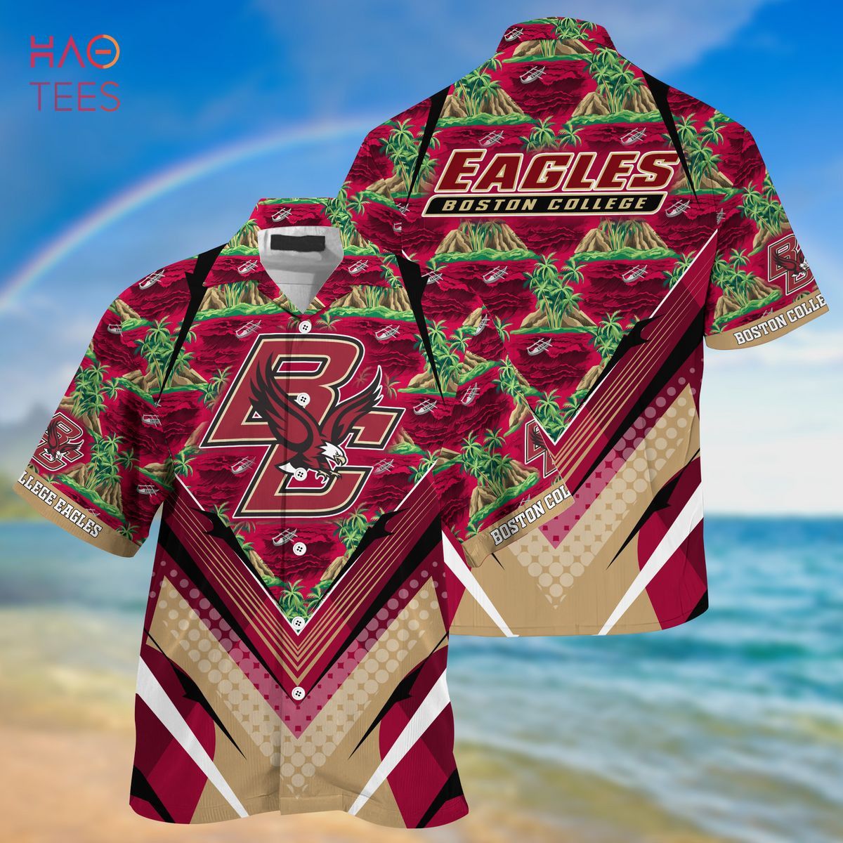 NCAA Boston College Eagles Tropical Island Hawaiian Shirt
