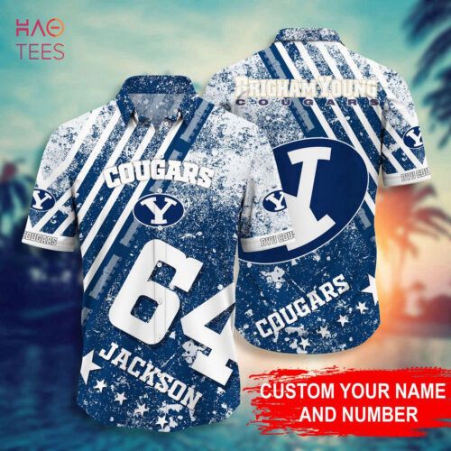 Ncaa Brigham Young Cougars Custom Name Number Trendy Hawaiian Shirt Aloha Shirt