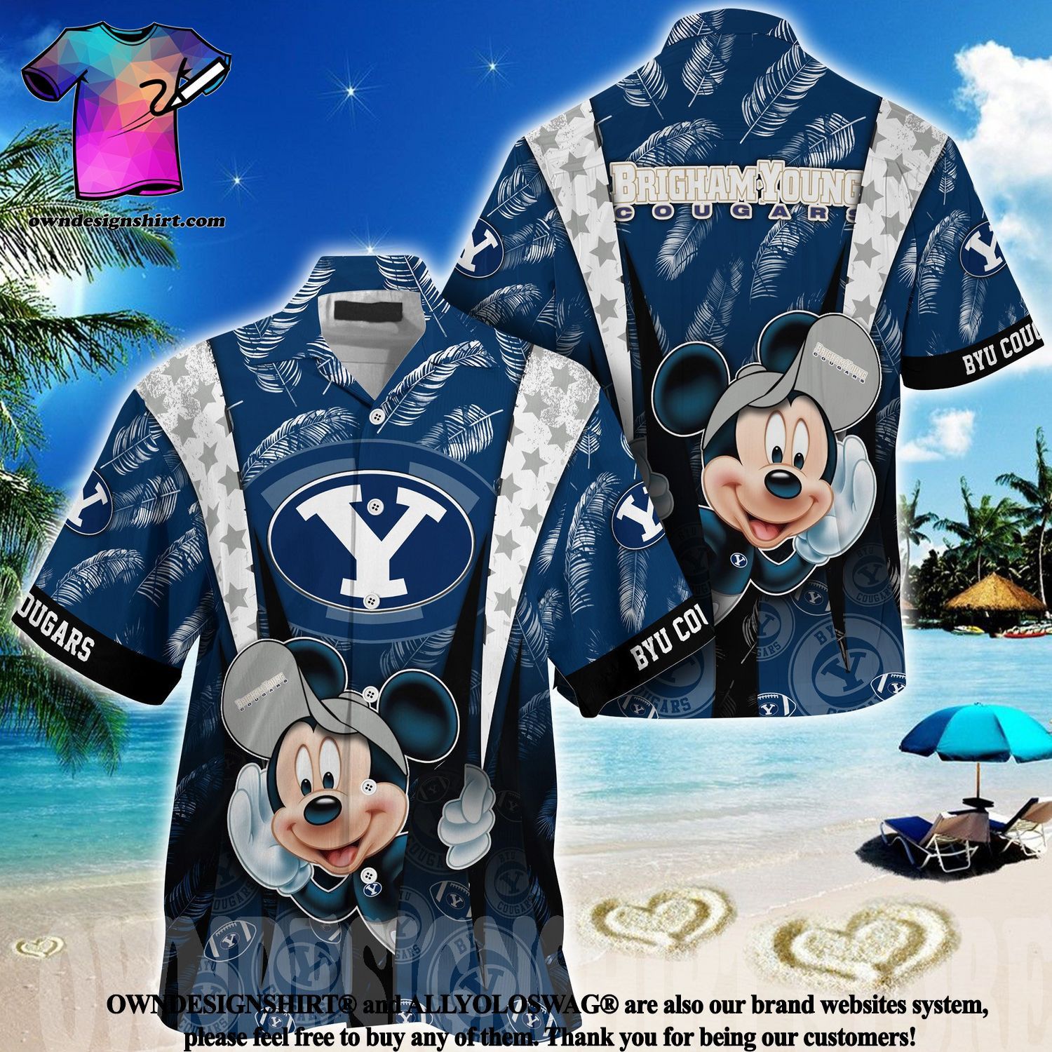 Ncaa Brigham Young Cougars Mickey Mouse Trendy Hawaiian Shirt Aloha Shirt