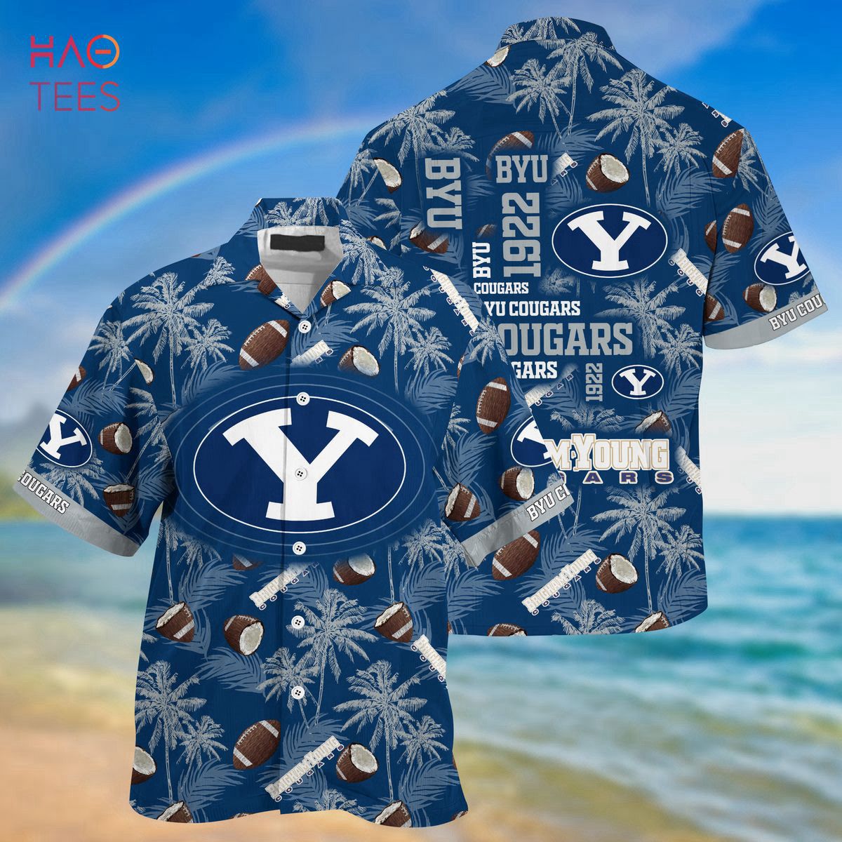 NCAA Brigham Young Cougars Tropical Coconuts Hawaiian Shirt