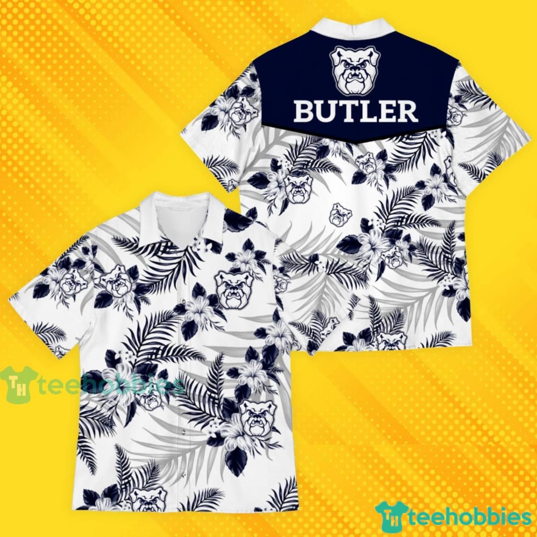 Ncaa Butler Bulldogs Tropical Patterns Trendy Hawaiian Shirt Aloha Shirt