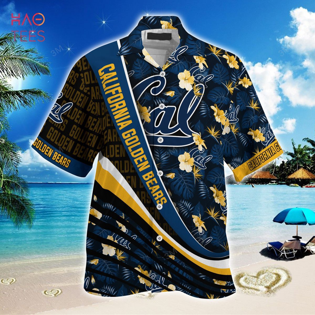Ncaa California Golden Bears Blue Black Trendy Hawaiian Shirt Aloha Shirt