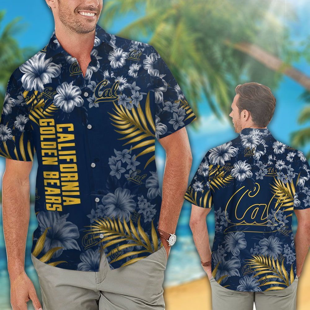 Ncaa California Golden Bears Blue Flowers Trendy Hawaiian Shirt Aloha Shirt
